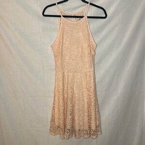 EMERALD SUNDAE PINK LACE FORMAL DRESS (L)